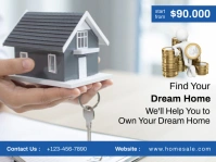 DREAM HOME FOR SALE TEMPLATE Gartenschild