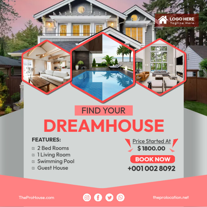 Dream House For Sale Template PosterMyWall dream-house-for-sale-template-postermywall