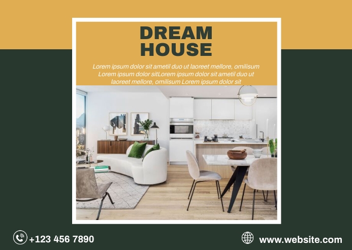 Dream House Postcard Pocztówka template