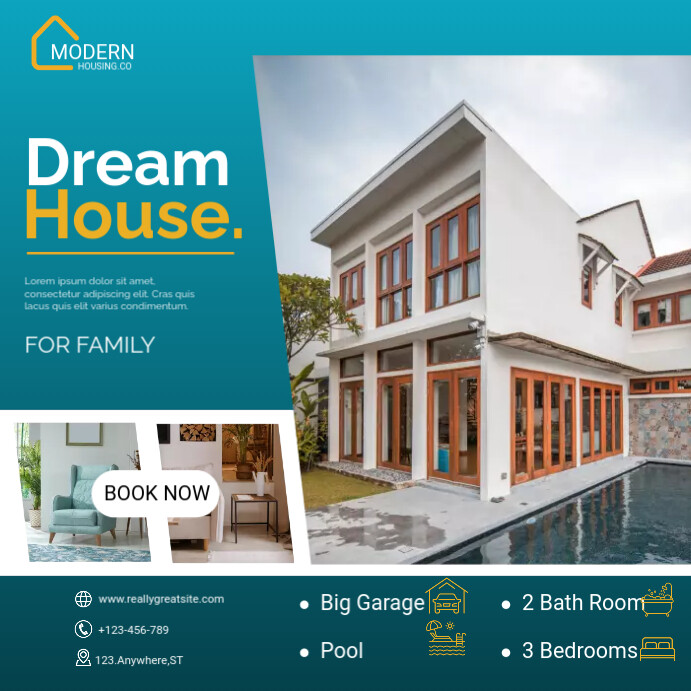 DREAM HOUSE RENT SALE Template PosterMyWall
