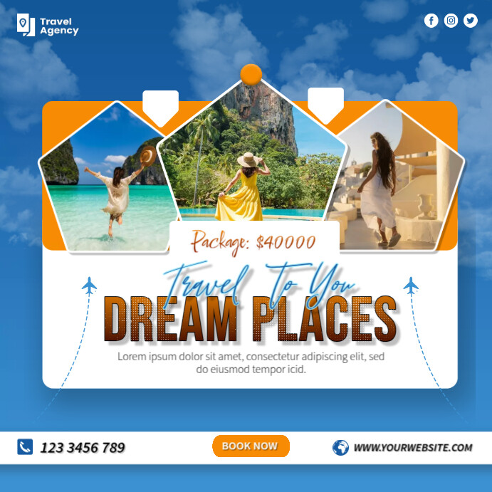 Plantilla de Dream Places Ads | PosterMyWall