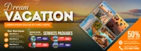 Dream Vacation Banner Zdjęcie w tle na Facebooka template