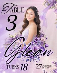 Dreamy Lavender Seating Card Layout Flyer (US Letter) template