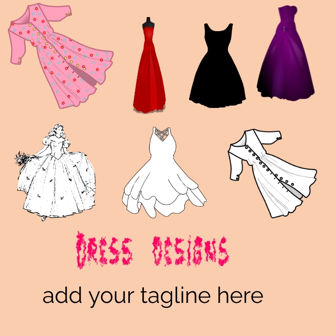 Brown Dress Design Instagram Ad Template | PosterMyWall Brown Dress Design Instagram Ad Template | PosterMyWall