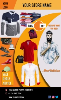 dress store big promotion flyer template US Legal