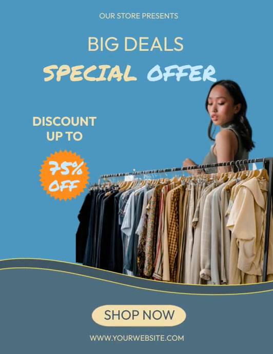 dress store big promotion poster template | PosterMyWall