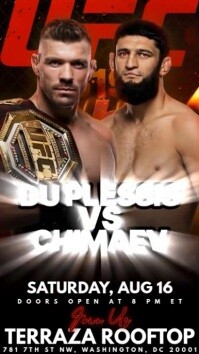 Dricus Du Plessis vs Khamzat Chimaev: UFC 319 Watch Party Instagram Reel Template