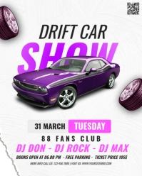 Drift Car Show Instagram Portrait template