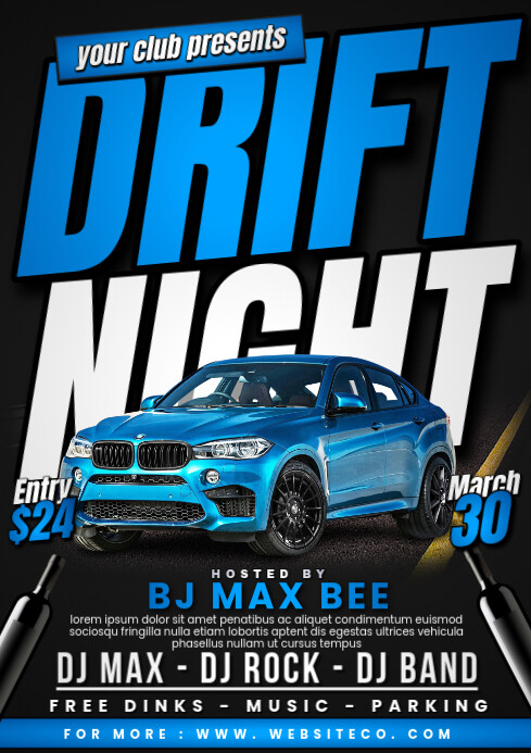 Drift Night Template | PosterMyWall