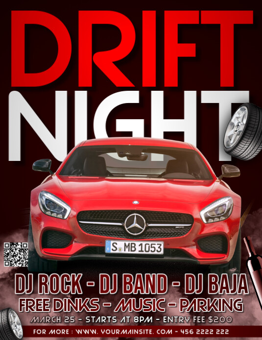 Drift Night Flyer (US Letter) template