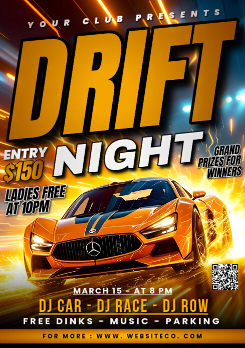 Drift Night Template | PosterMyWall