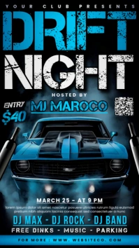 Drift Night Pantalla Digital (9:16) template
