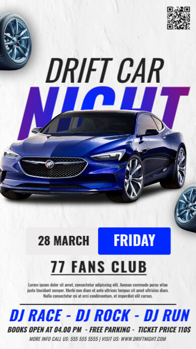 Drift Night WhatsApp-status template