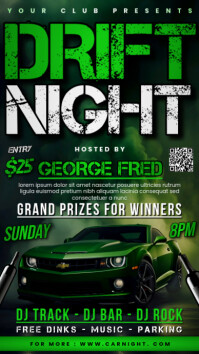 Drift Night เรื่องราวบน Instagram template