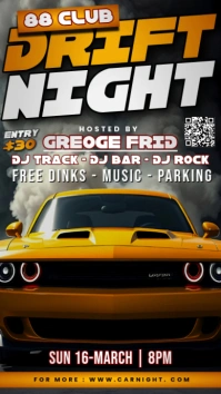 Drift Night Ecrã digital (9:16) template