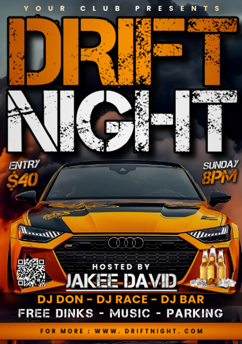 Drift Night Template | PosterMyWall