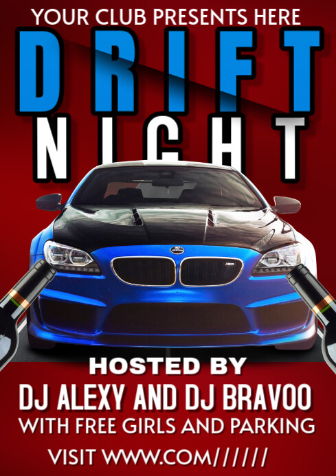 drift night A4 template