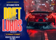 drift night flyers Cartolina template