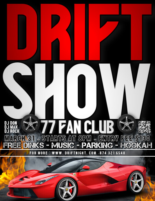 Drift Show Flyer (US Letter) template