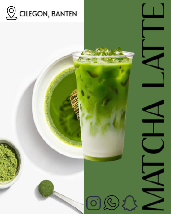 DRINK MACTHA Instagram Portrait template