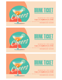 Arancione Drink Ticket Flyer Template