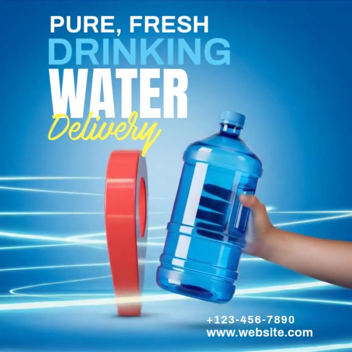 Drinking Water Ad Square (1:1) template