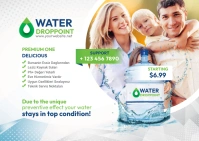 Drinking Water Service Postcard template