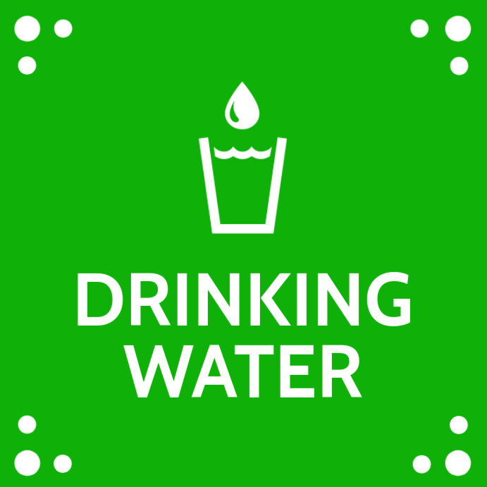 Water Samples Sign Green Drinking Water Square Template | PosterMyWall