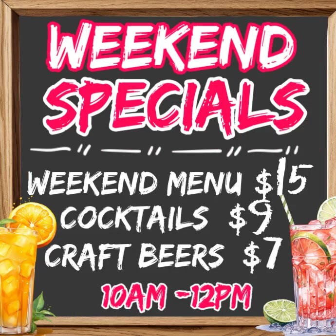 Drinks Menu - Bar Menu Template - Instagram Ad