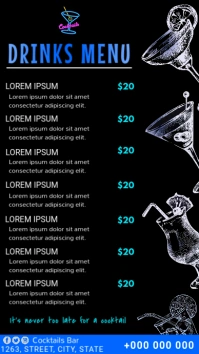 Drinks Menu Pantalla Digital (9:16) template