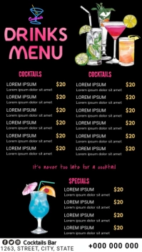 Drinks Menu Digital Display (9:16) template