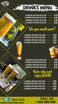 Drinks Menu Digital Display (9:16) template