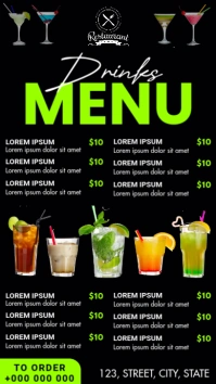 Drinks Menu Digital Display (9:16) template