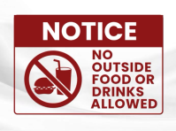 Drinks Notice Sign Rótulo de jardín template