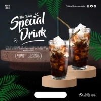 Drinks Video Ads Instagram Post template