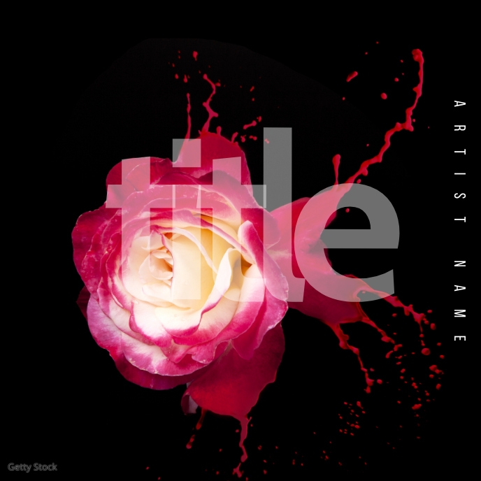 Dripping Red Rose Botanical Album Cover Template | PosterMyWall