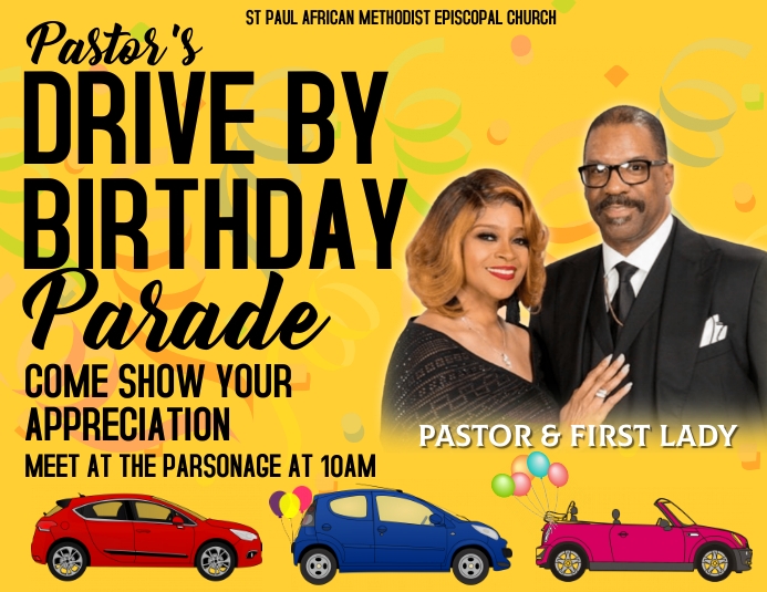Driveby Birthday Invitation Template PosterMyWall