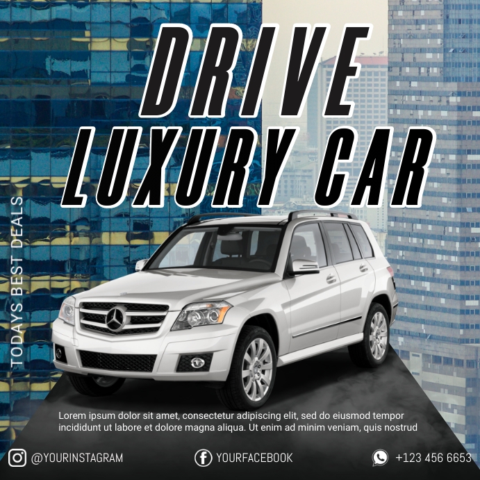 Drive Car Template | PosterMyWall