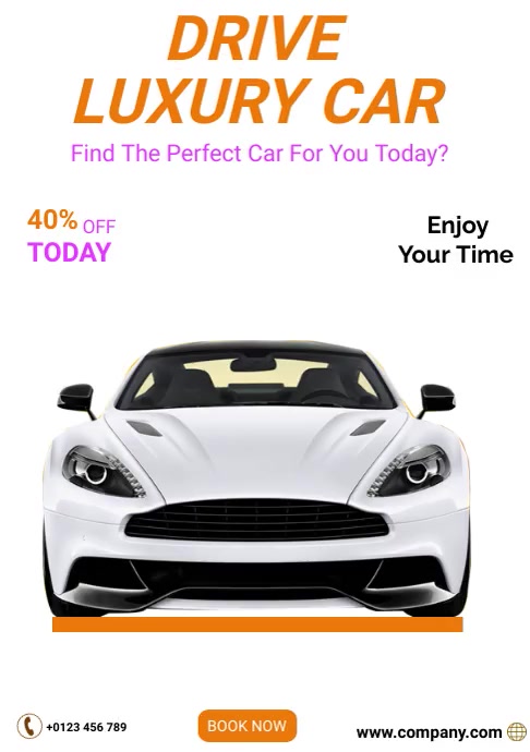 DRIVE CAR TEMPLATE | PosterMyWall