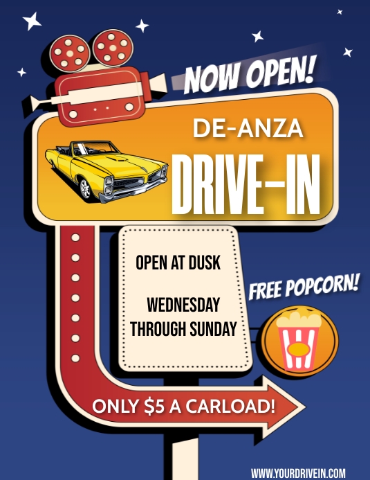 DRIVE IN Flyer (US Letter) template