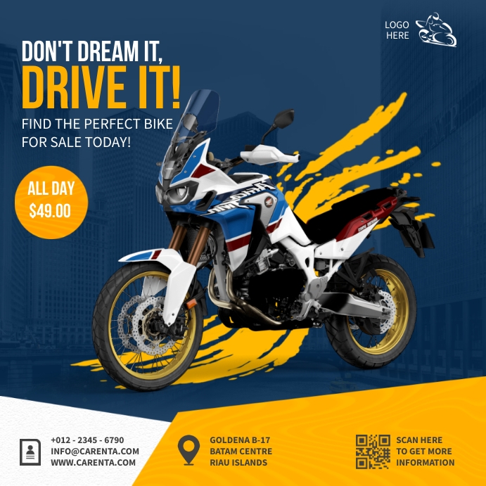 Adventure Bike Sale Instagram Post template