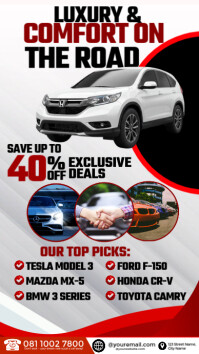 Drive Luxury With Big Savings Instagram Story template