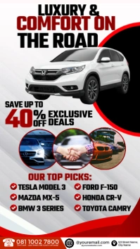 Drive Luxury With Big Savings Instagram Story template