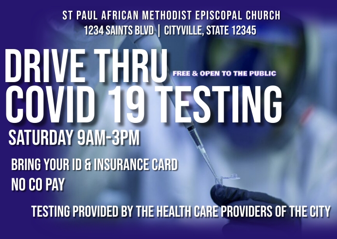 Testing Center Posters Drive thru covid 19 testing site Template | PosterMyWall