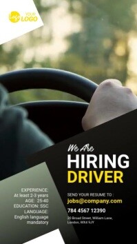 Driver Advert 720+ Free Hiring Driver Poster Templates | PosterMyWall