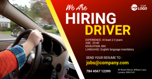 Driver hiring banner ad Publicité Facebook template