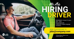 Driver Hiring Banner ad Facebook-Anzeige template
