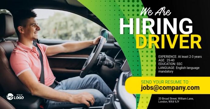 Driver Hiring Banner ad template