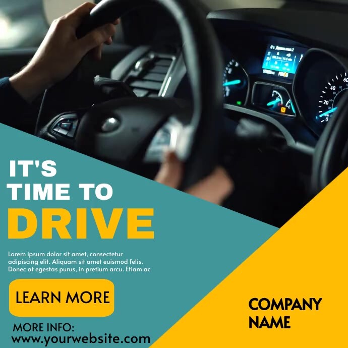 Driving Academy Instagram Post template