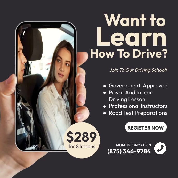 Driving Lesson Ads Template | PosterMyWall